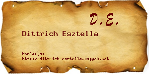 Dittrich Esztella névjegykártya